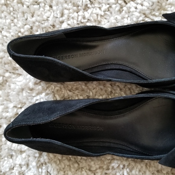 Sigerson Morrison Suede Pointed Toe Flats - Picture 5 of 5